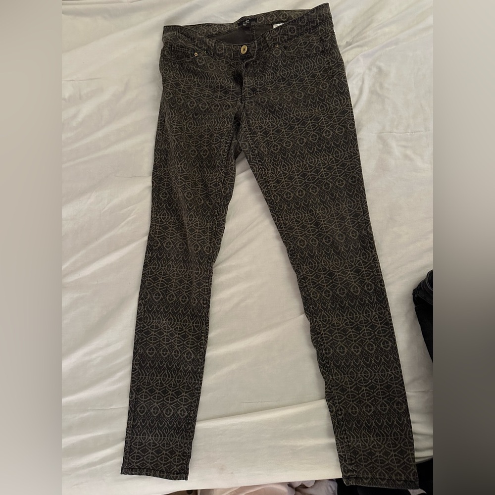 Patterned Black Jeans